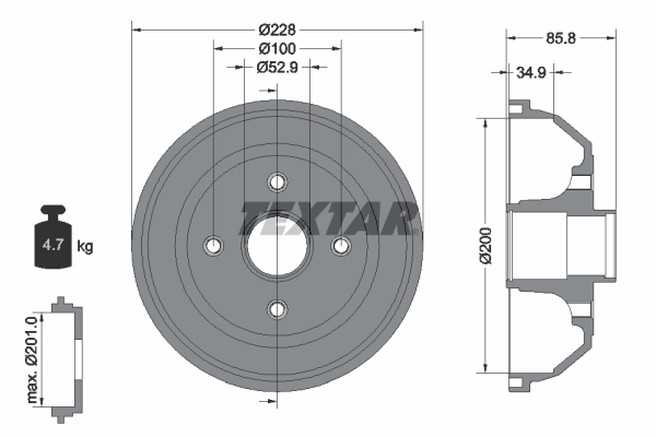 Brake Drum (Rear axle)  Art. 94024100