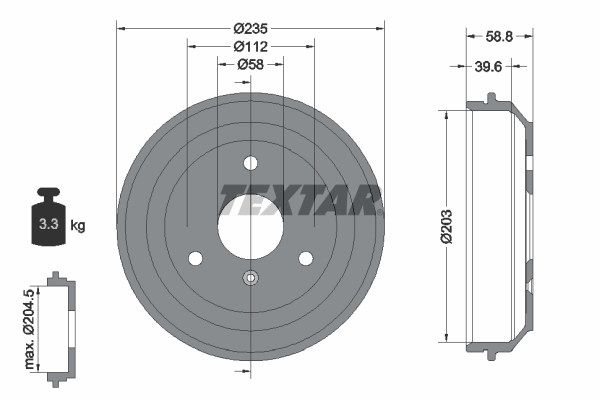 Brake Drum (Rear axle)  Art. 94035600