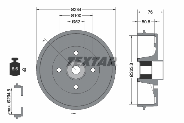 Brake Drum (Rear axle)  Art. 94042400