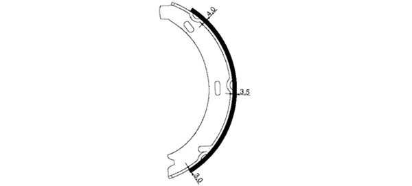 Brake Shoe Set, parking brake  Art. 91057100