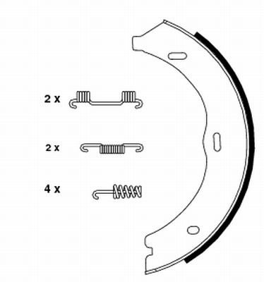 Brake Shoe Set, parking brake  Art. 91061900