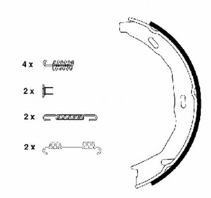 Brake Shoe Set, parking brake  Art. 91066900