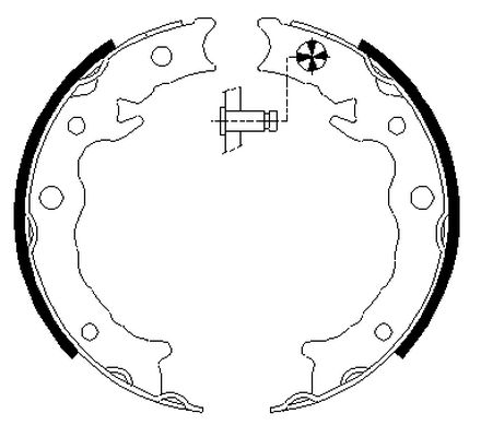 Brake Shoe Set, parking brake  Art. 91080500