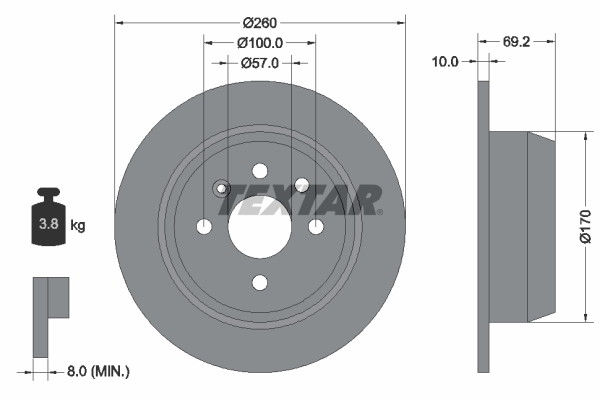 Brake Disc (Rear axle)  Art. 92057000