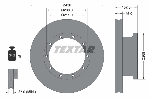 Brake Disc  (Front axle, Rear axle)  Art. 93087900