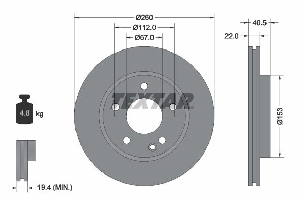 Brake Disc (Front axle)  Art. 92091303