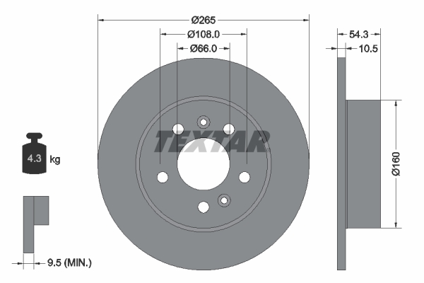 Brake Disc (Rear axle)  Art. 92096300