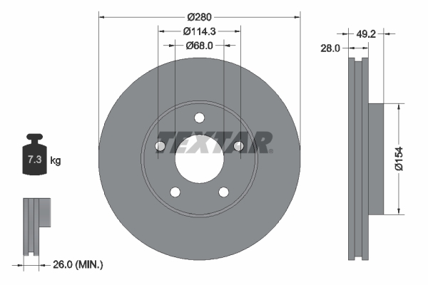 Brake Disc (Front axle)  Art. 92109403