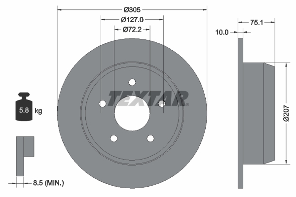 Brake Disc (Rear axle)  Art. 92113700