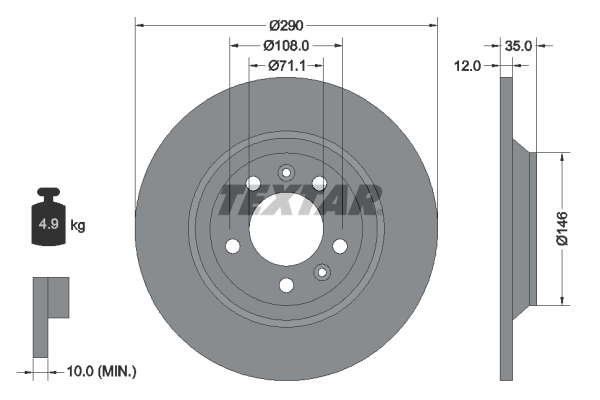 Brake Disc (Rear axle)  Art. 92129603