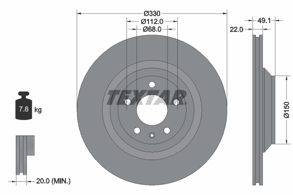 Brake Disc (Rear axle)  Art. 92132603