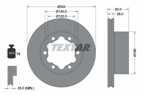 Brake Disc (Rear axle)  Art. 93143403