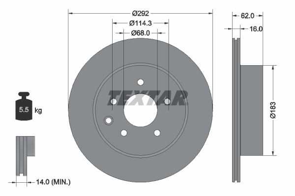 Brake Disc (Rear axle)  Art. 92144003