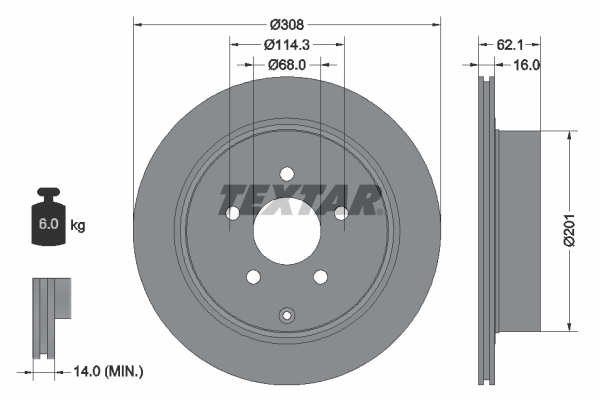 Brake Disc (Rear axle)  Art. 92149303