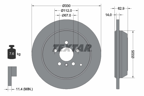 Brake Disc (Rear axle)  Art. 92150803