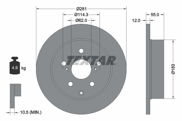 Brake Disc (Rear axle)  Art. 92162103