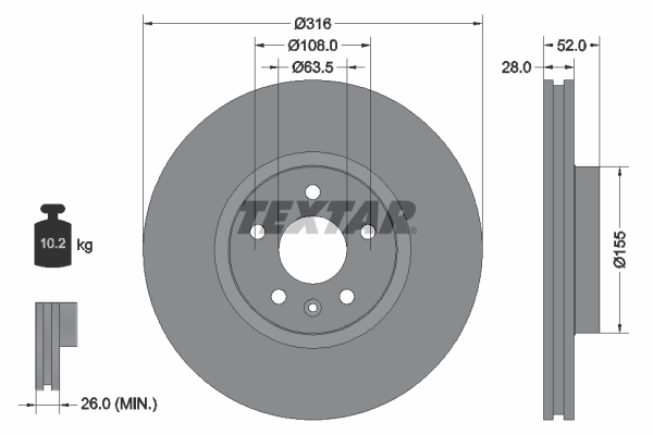 Brake Disc (Front axle)  Art. 92162305