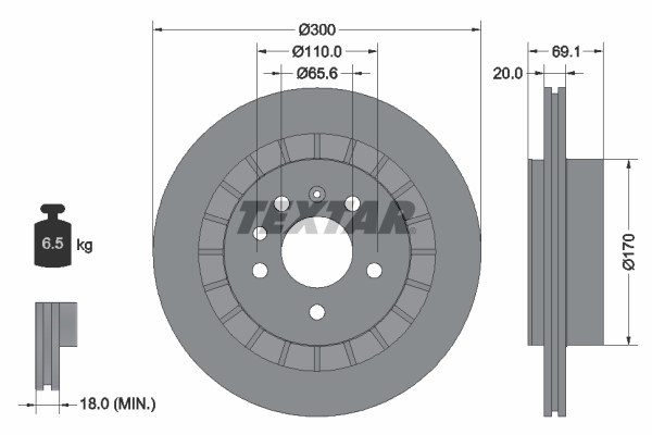 Brake Disc (Rear axle)  Art. 92164900