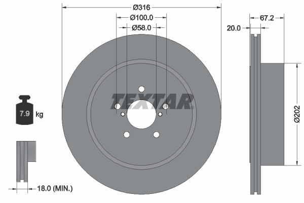 Brake Disc (Rear axle)  Art. 92173703