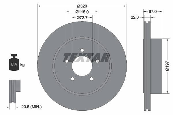 Brake Disc (Rear axle)  Art. 92177205