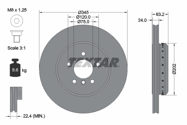 Brake Disc (Rear axle)  Art. 92182525