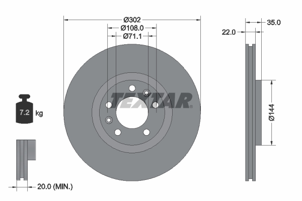 Brake Disc (Rear axle)  Art. 92197103