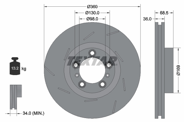 Brake Disc (Ventilated, inside)  Art. 92213905