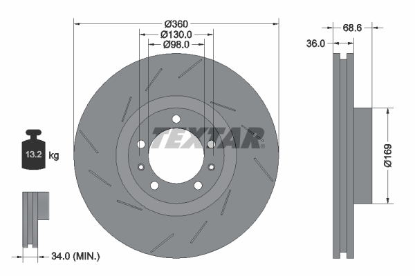 Brake Disc (Ventilated, inside)  Art. 92214005