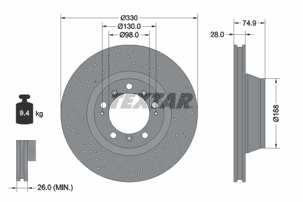 Brake Disc (Rear axle, left)  Art. 92218905