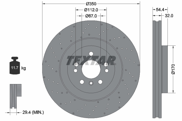 Brake Disc (Ventilated)  Art. 92254405