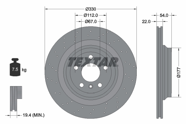 Brake Disc (Ventilated)  Art. 92254505