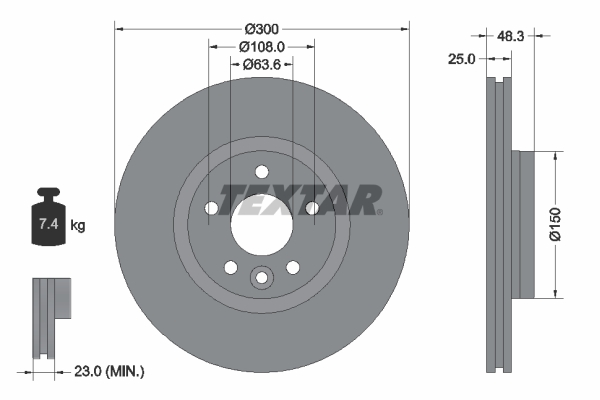 Brake Disc (Ventilated, inside)  Art. 92255703