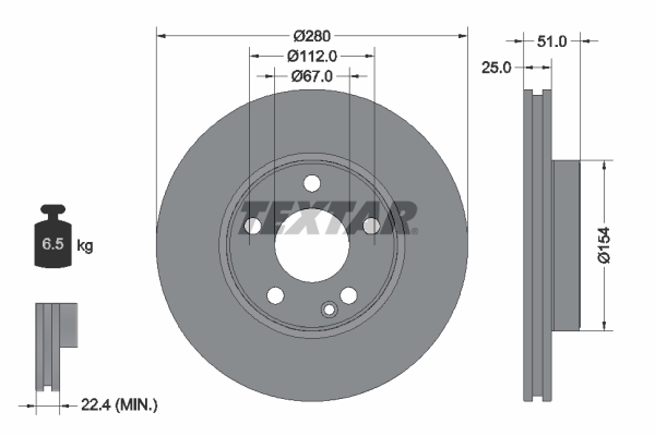 Brake Disc (Front axle)  Art. 92257005