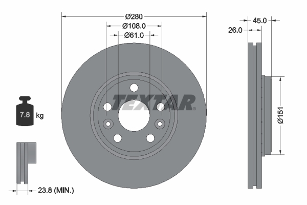 Brake Disc (Front axle)  Art. 92257903