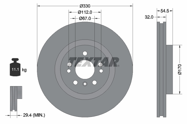 Brake Disc (Ventilated)  Art. 92260405