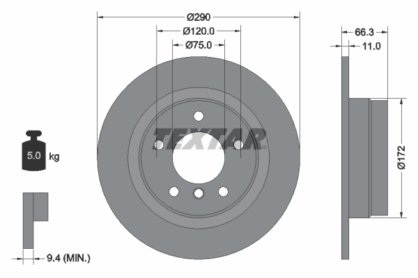 Brake Disc (Rear axle)  Art. 92261003