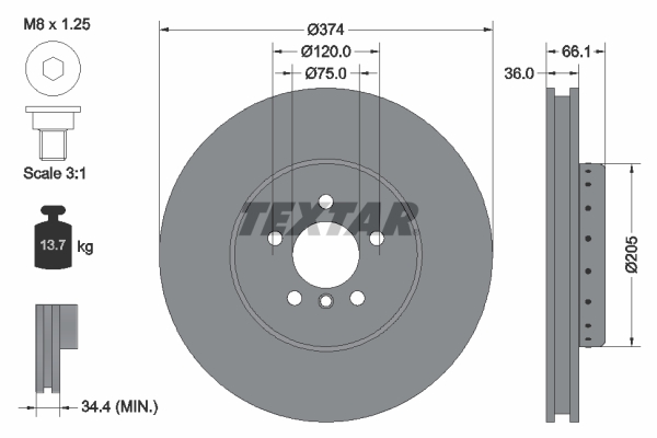 Brake Disc (Front axle, left)  Art. 92266025