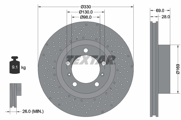 Brake Disc (Front axle, left)  Art. 92279605