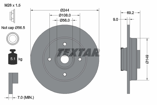 Brake Disc (Rear axle)  Art. 92305403