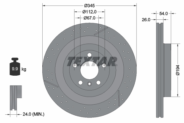 Brake Disc (Ventilated)  Art. 92307905