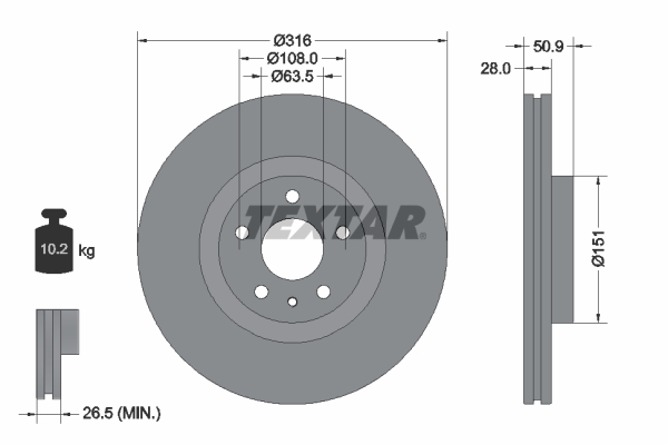 Brake Disc (Rear axle)  Art. 92309603