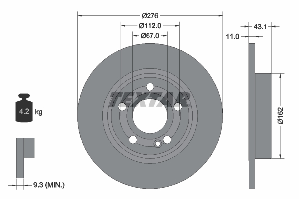 Brake Disc (Rear axle)  Art. 92316803