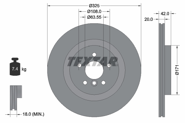 Brake Disc (Rear axle)  Art. 92318105