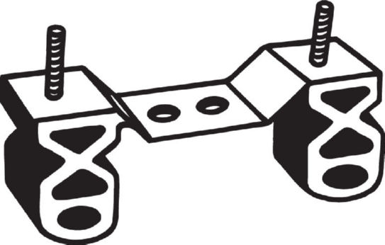 Rubber strip, exhaust system (Front axle)  Art. 255192