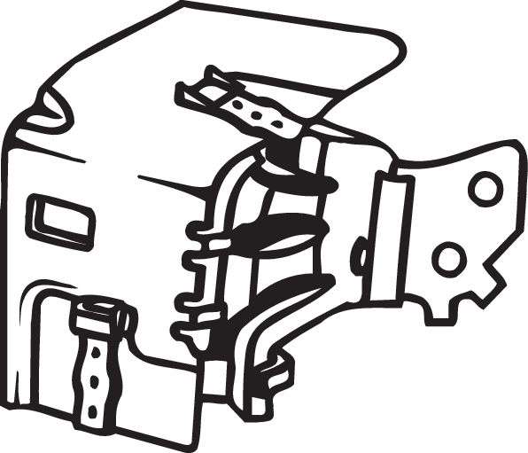 Rubber strip, exhaust system (Rear axle)  Art. 255151