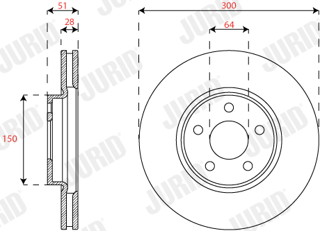 Brake Disc (Front axle)  Art. 563313JC