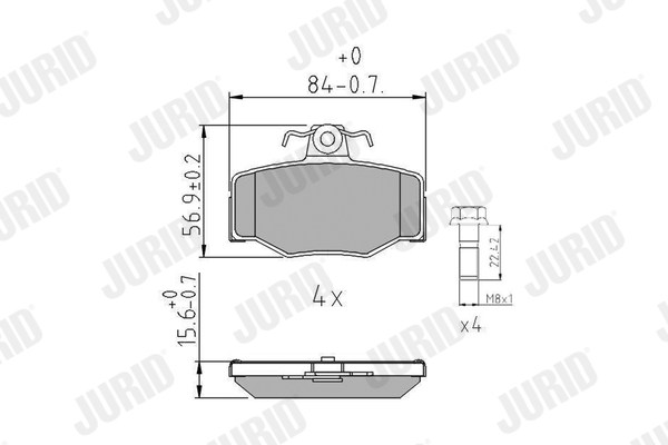 Brake Pad Set, disc brake (Rear axle)  Art. 571421J