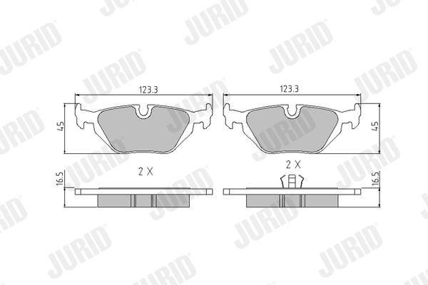 Brake Pad Set, disc brake (Rear axle)  Art. 571527J