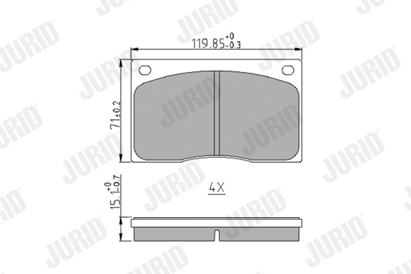 Brake Pad Set, disc brake (Front axle)  Art. 571533J