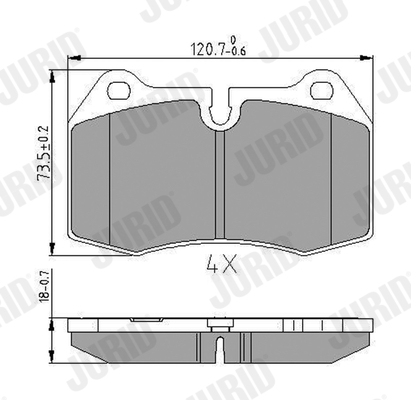 Brake Pad Set, disc brake (Front axle)  Art. 571852J